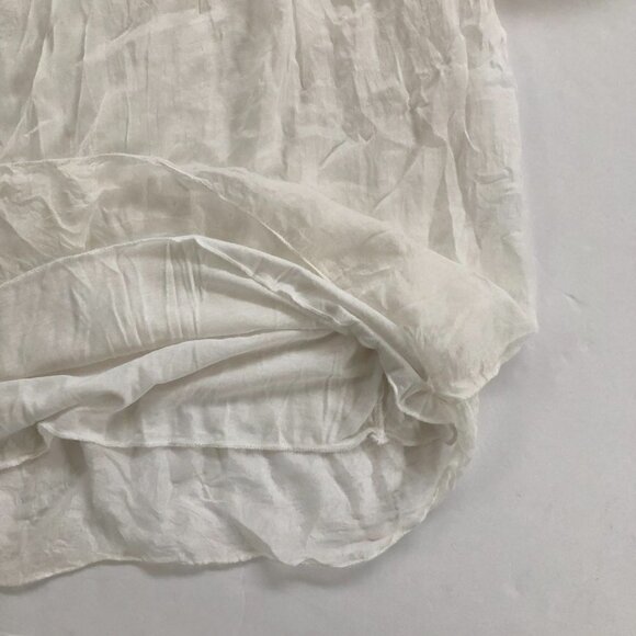 Carla Conti White Silk Blouse XS Fairycore Lace Flowy - Picture 7 of 8